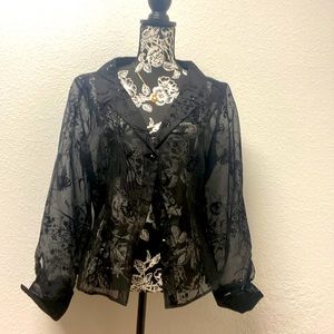 Kay Unger Sheer Top, Size 14